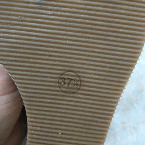 Fendi peep toe denim trim wedge espadrilles 37.5 - Picture 6 of 15